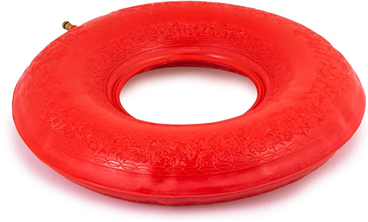 Carex, Inflatable Ring Cushion, Rubber, Durable and Easy to Clean, Reduces Discomfort from Sitting for Long Periods, Hemorrhoids, Tailbone or Coccyx Pain, Helps Avoid Pressure Sores