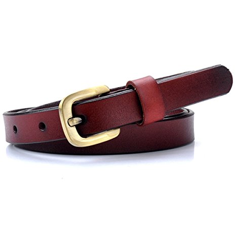 Vonsely Genuine Leather Belts for Dresses, Women Leather Fashion Belts for Pants