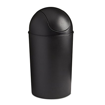 Umbra Grand 10-Gallon Waste Can, Black