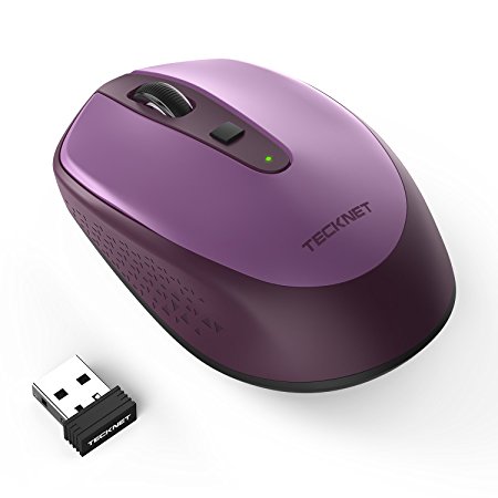 TeckNet Omni Mini 2.4G Wireless Mouse, 18 Month Battery Life, 3 Adjustable DPI Levels: 2000/1500/1000dPi, Nano Receiver