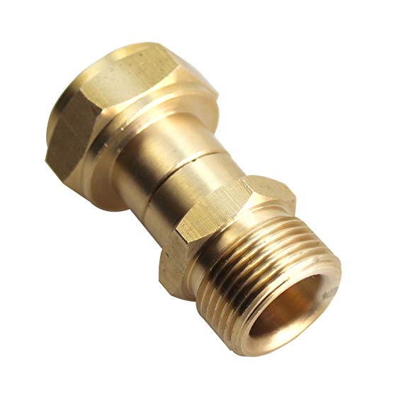 TUHUT M22 Gun to Hose Swivel Joint Anti-Twist Hose Adapter Brass Fitting for Pressure Power Washer