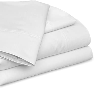 SGI bedding Queen Sheets Set - 1000 Thread Count - Luxury Soft 100% Cotton Bed Sheet 1000 Thread Count White Solid