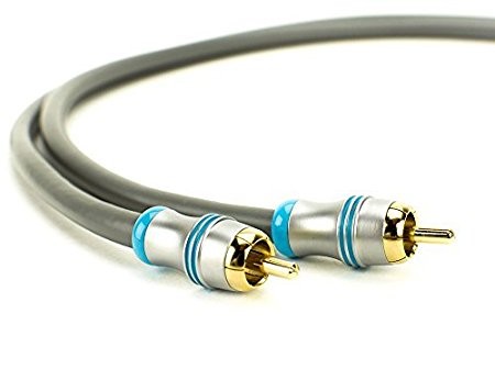 Sewell Direct SW-30455-10 Silverback Subwoofer Cable - Gold Plated, Double Shielded - 10-Feet