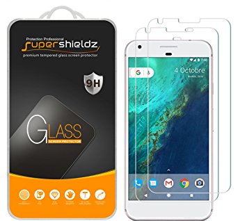 [2-Pack] Google Pixel XL Tempered Glass Screen Protector, Supershieldz Anti-Scratch, Anti-Fingerprint, Bubble Free, Lifetime Replacement Warranty