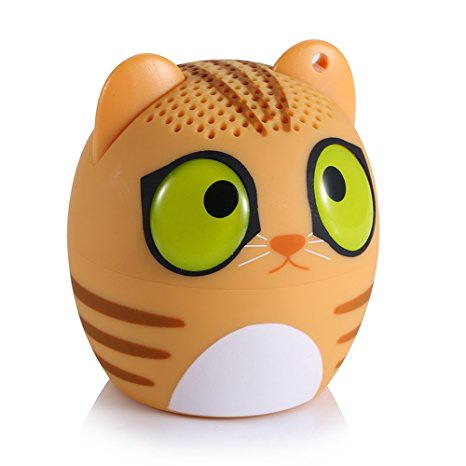 Jooyle Mini Bluetooth Speaker, Cute Animal Super Portable Small Speaker with Shutter Button Selfie Features, Works with iPhone, iPad, Smartphones, Laptops (M6 cat)