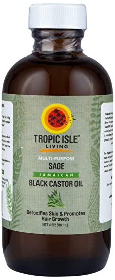 Tropic Isle Living Jamaican Black Castor Oil with Sage Plastic PET Bottle (4 oz)