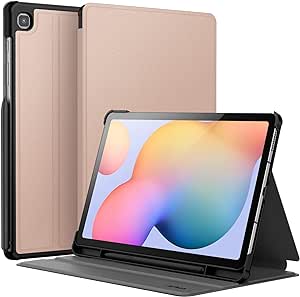 JETech Case for Samsung Galaxy Tab S6 Lite 10.4-Inch 2024/2022/2020 with S Pen Holder, Slim Folio Stand Protective Tablet Cover, Multi-Angle Viewing (Rose Gold)