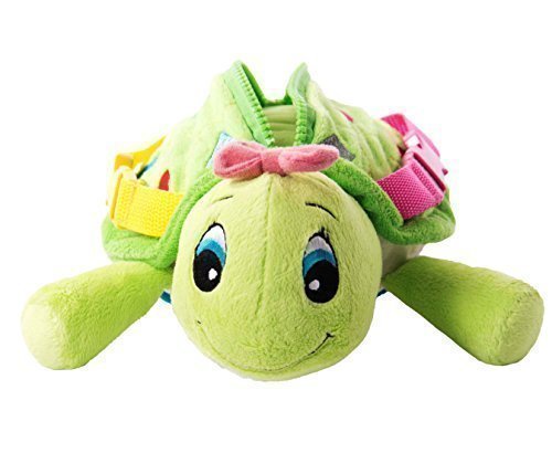 BUCKLE TOY "Belle" Turtle - Toddler Early Learning Basic Life Skills Children's Plush Travel Activity