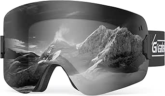 Greatever Ski Goggles, OTG Frameless Snow Snowboard Goggles Cylindrical, Anti Fog UV402 Protection For Men Women Youth Kids