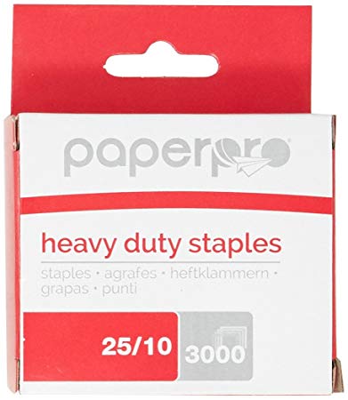 PaperPro Heavy Duty Staples, 3/8" Leg, 65 Sheet Capacity, 3,000/Box (1962)