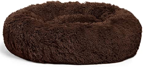 Best Friends by Sheri The Original Calming Donut Cat and Dog Bed in Shag Fur, Multiple Sizes and Bundle Value for pets up to 150 pounds, Machine Washable