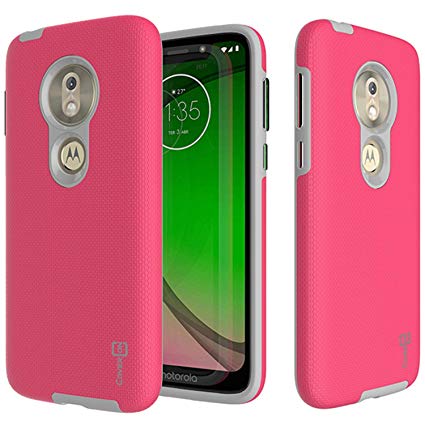 CoverON Slim Protective Hybrid Rugged Series for Motorola Moto G7 Play/Moto G7 Optimo (XT1952DL) / T-Mobile Revvlry Case, Hot Pink