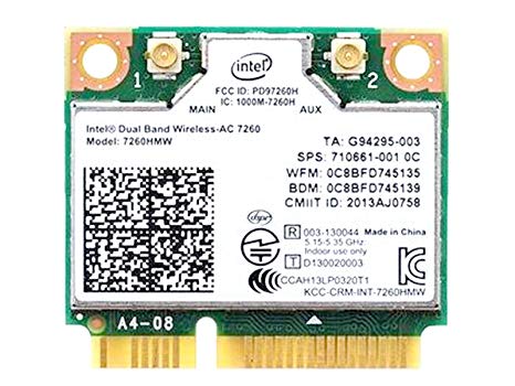 intel Dual Band Wireless-AC 7260 7260HMW Half Mini PCIe PCI-express WLAN WIFI Card Module 802.11 ac/a/b/g/n 867Mbps BlueTooth BT