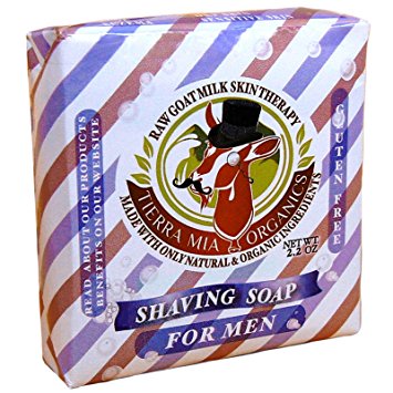 Tierra Mia Organics Men's Moisture Rich Shave Soap Bar, 2.2 Ounce