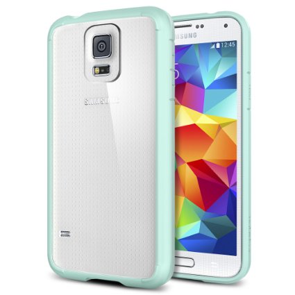 Galaxy S5 Case Spigen ULTRA HYBRID Series AIR CUSHION Mint Clear Back Panel Protective Bumper Case  Full HD Japanese Screen Protector for Galaxy S5 2014 - Mint SGP10846