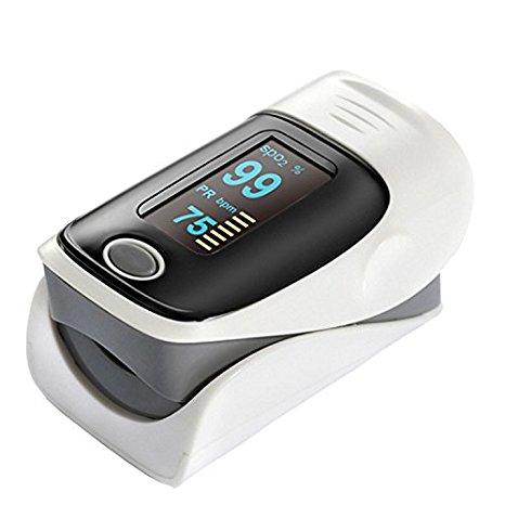 Fingertip Pulse Oximeter,Blood Oxygen SpO2 Saturation Monitor with Digital LED Display for Elderly, Children, Sports, Pregnant Woman (Gray)