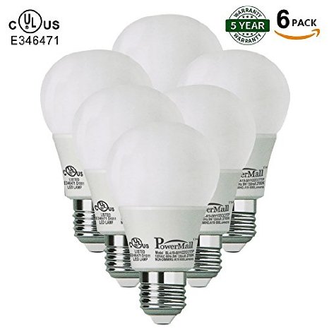Enegitech UL Listed A19 Led Light Bulbs 8W (60W Equivalent) 800LM 2700K E26 For Home Commercial Lighting