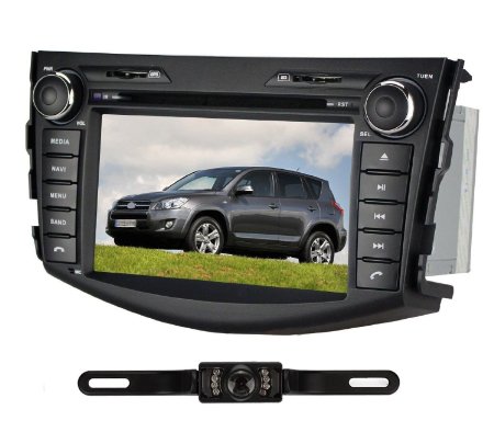 Pumpkin 7 Inch In Dash HD Touch Screen Car DVD Player FM/AM Radio Stereo Navigation For Toyota Rav4 2006-2011 with free reverse backup rear view reversing camera as gift
