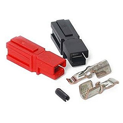 45 Amp Unassembled Red/Black Anderson Powerpole Connectors Complete with Roll Pin (10 sets)