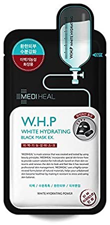 MediHeal, W.H.P White Hydrating Black Mask EX, 25ml, Pack of 10
