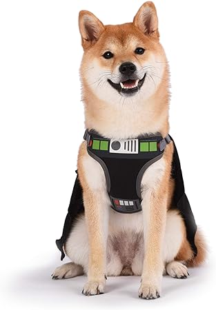 Star Wars Darth Vader Cosplay Dog Harness for Medium Dogs, Medium (M) | Black Medium Dog Harness is Cute No Pull Dog Harness with Hood | Star Wars Merch for Dogs or Star Wars Pet Costume