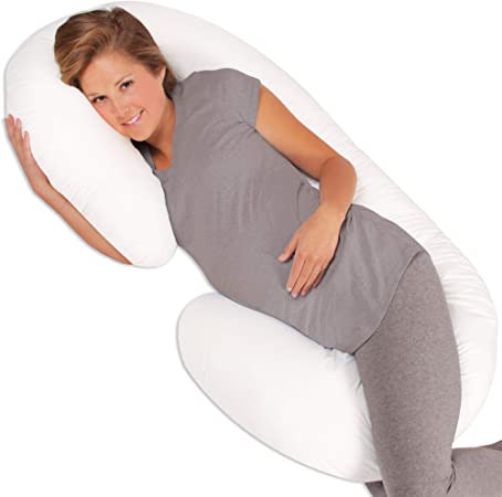 Leachco Snoogle Chic Supreme with 100% Sateen Cotton, Soothing White