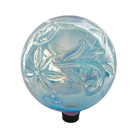 Gardener's Select Glass Gazing Globe, Blue, 10"