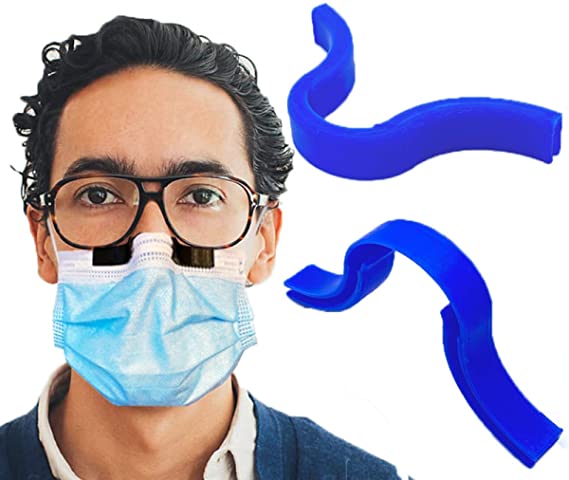 1 x Anti-Fog Nose Clip For Mask - UK Supplier - Prevents Glasses Fogging & Steaming - Smoother Breathing - Increased Face Comfort – Recyclable - Fully Biodegradable – Nose Bridge Strip (Blue)