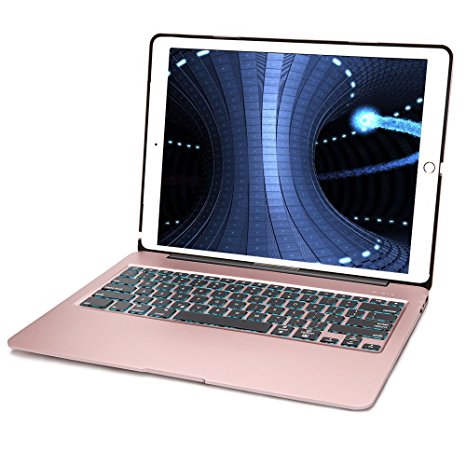2015 iPad Pro 12.9 Inch Keyboard ,KIWETASO Official Detachable Wireless Case Cover Keyboard For Apple iPad Pro 12.9 (2015 Version)Rose Gold