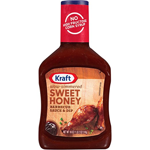 Kraft Barbecue Sauce Slow-Simmered Sauce, Sweet Honey, 18 Ounce
