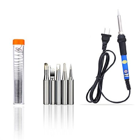 Top Quality 60W 110V Adjustable Temperature Welding Soldering Iron with 5 Different Iron Tips