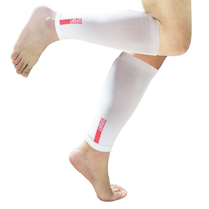 CALF COMPRESSION SLEEVE - Shin Splint Leg Compression Socks for Men & Women - Great For Running, Cycling, Air Travel, Support, Circulation & Recovery - （1 pair）