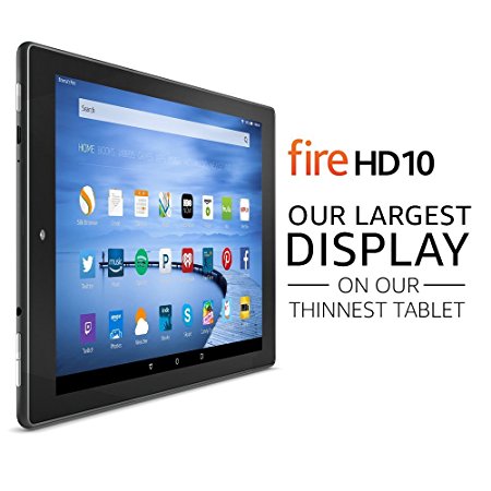 Certified Refurbished Fire HD 10 Tablet, 10.1" HD Display, Wi-Fi, 16 GB - Includes Special Offers, Black