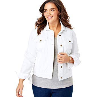 Woman Within Women's Plus Size Stretch Denim Jacket