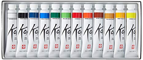 Koi Watercolor Paints 12ml 12/Pkg-Assorted Colors