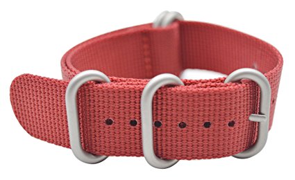 ArtStyle Watch Band with 1.5mm Thickness Quality Nylon Strap and Heavy Duty Brushed Buckle