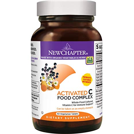 New Chapter Vitamin C - Activated C Food Complex for Immune Support   Organic Non-GMO Ingredients - 60 ct