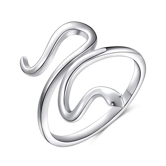Alphm Ring for Women S925 Sterling Silver Adjustable Wrap Open Rings