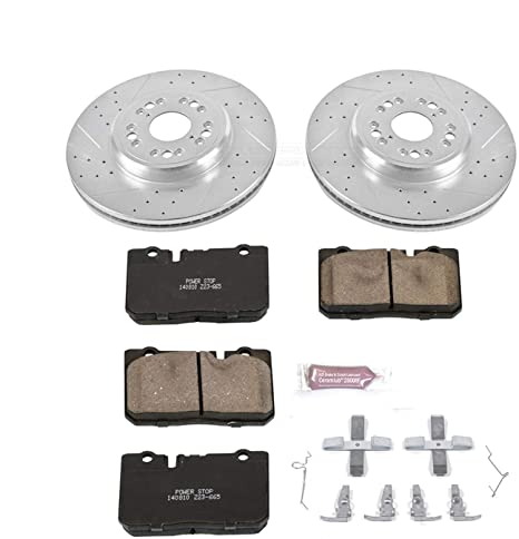 Power Stop K6363 Front Brake Kit with Drilled/Slotted Brake Rotors and Z23 Evolution Ceramic Brake Pads