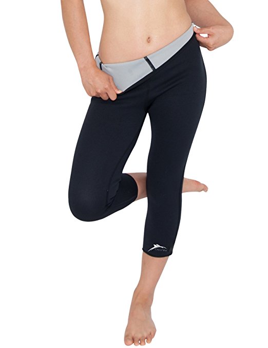 Delfin Spa Women's Heat Maximizing Neoprene Exercise and Anti-Cellulite Capris - Regular & Plus Sizes