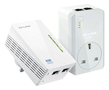 TP-Link 600 Mbps 2-Port Passthrough Powerline Adapter, Range Extender, Broadband/Wi-Fi Extender, Wi-Fi Booster/Hotspot, No Configuration Required, Wi-Fi Clone, UK Plug (TL-WPA4226KIT V1.20) - Pack of 2