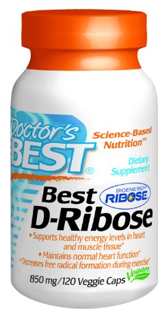 Doctor's Best Best D-ribose Featuring Bioenergy Ribose (850mg), Vegetable Capsule, 120-Count