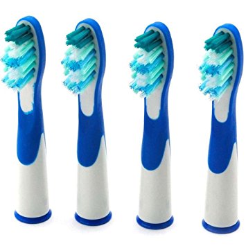 Oral B Sonic Complete Refill Toothbrush Heads- Pack of 4 Generic Oralb Braun Replacement Brush Heads for Sonic, Sonic Complete & Vitality Sonic Oral-B Electric Base by Pearl Enterprises