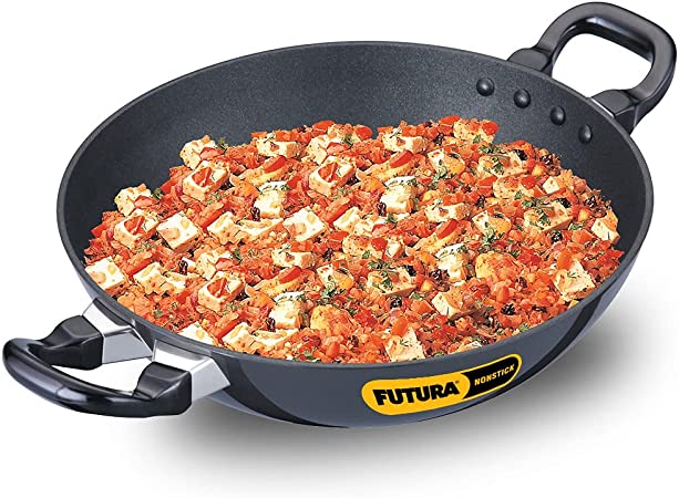 HAWKINS Futura Non-Stick Kadhai Deep-Fry Pan Black 2.5 L