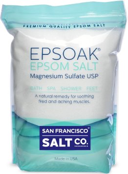 Epsoak Epsom Salt 39.5 Lbs - 100% Pure Magnesium Sulfate, Made in USA