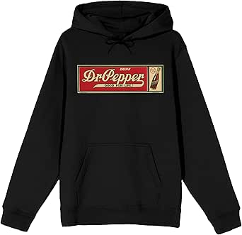 Bioworld Dr. Pepper Good For Life! Men's Black Graphic Hoodie