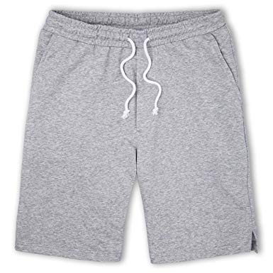 Manwan walk Men's Casual Classic Fit Cotton Elastic Jogger Gym Drawstring Knit Shorts