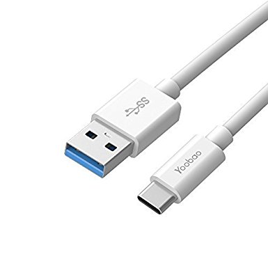 Yoobao USB-C to USB 3.0 Cable with Reversible Connector for Galaxy Note 7, Nexus 6P, Nexus 5X, New Macbook 12 Inch, Google ChromeBook Pixel, and Other Devices with Type C USB, 3.3 Ft (1M), White