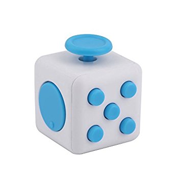 Fidget Cube Clicker Toy - Silicon and ABS Plastic - Reduce Stress, Anxiety & Help Focus - For Children and Adults