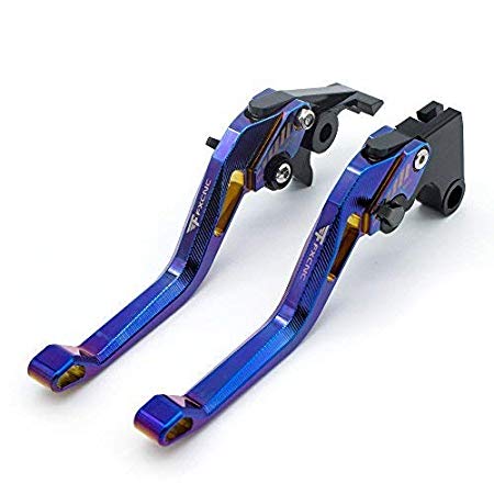 FXCNC Racing Motorcycle 5D Texture Aluminum Short Brake Clutch Levers Fit for Suzuki HAYABUSA/GSXR1300 1999-2007, DL1000/V-STROM 2002-2018, SV1000/S 2003-2007, TL1000R 1998-2003